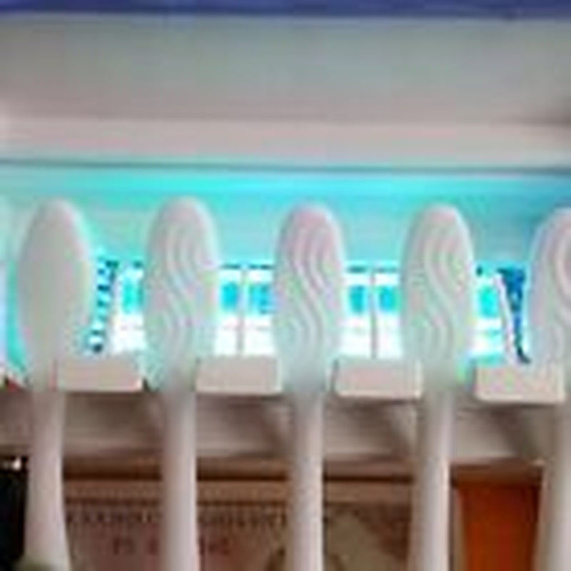 UV Light Sterilizer Toothbrush Holder Cleaner & Automatic Toothpaste Dispenser