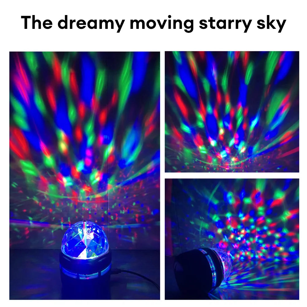 Multifunction LED Starry Sky Light Projection Night Light Bedside Bedroom Atmosphere Lamp Rotating StageLight Projector Lamp