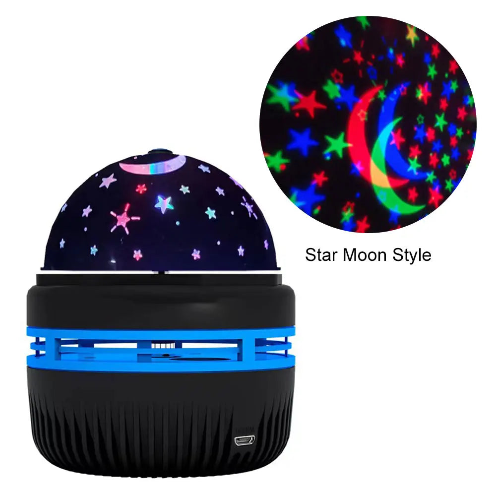 Multifunction LED Starry Sky Light Projection Night Light Bedside Bedroom Atmosphere Lamp Rotating StageLight Projector Lamp