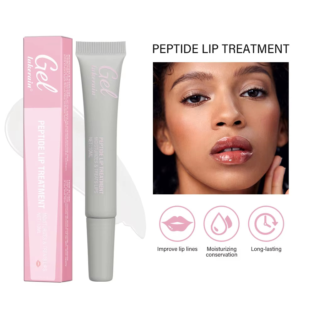 Peptide Lip Treatment Moisturizing Lip Mask Gel to Remove Dead Skin Lipstick Base Lip Cream Lip Care Mask 10Ml